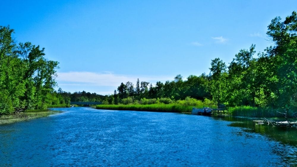Mississippi River going through Bemidji, Minnesota