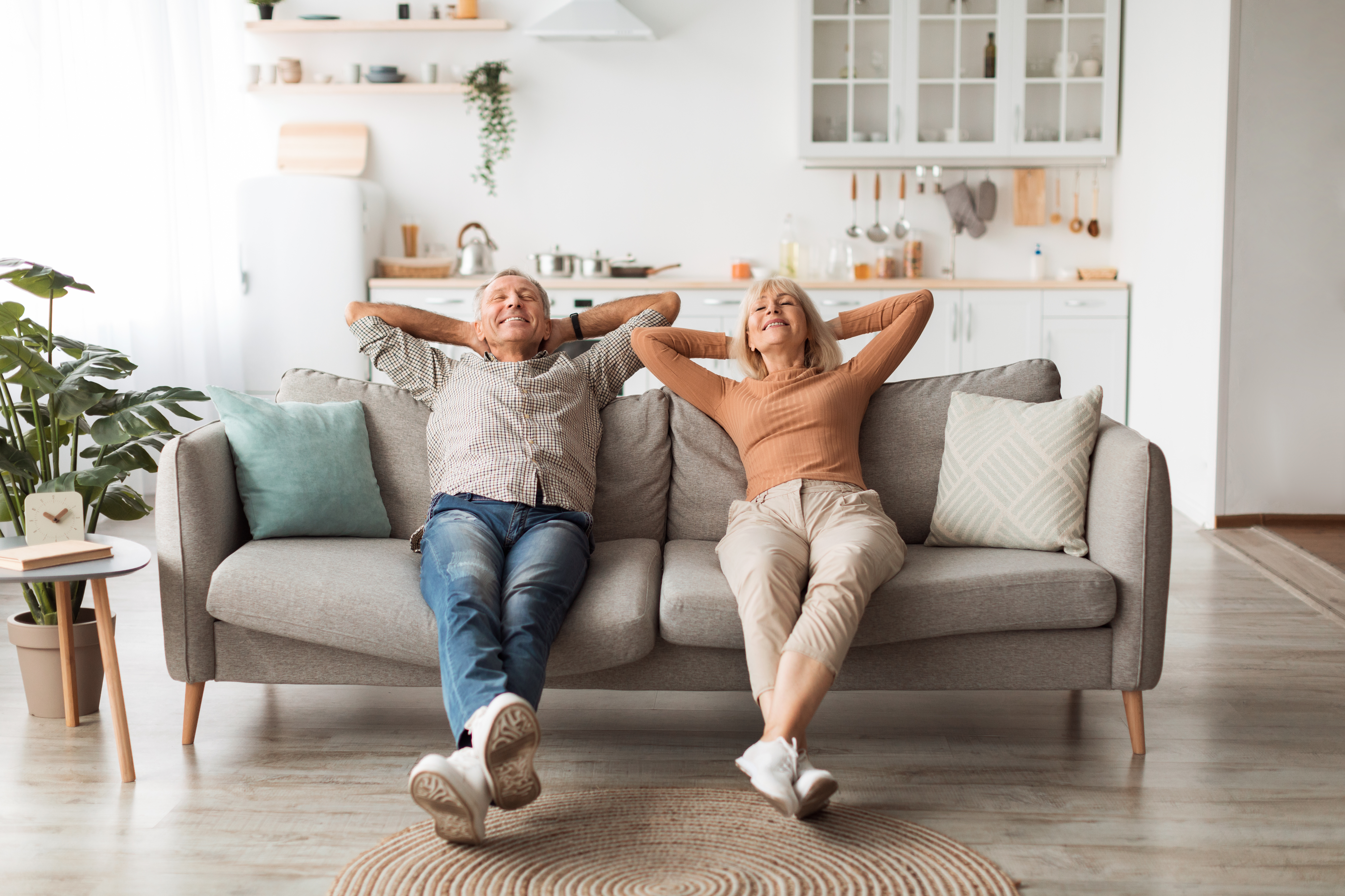 Retired couple relaxing