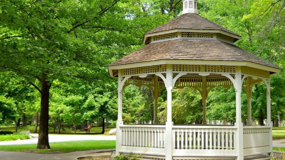 Gazebo in a park in Granite City, Illinois.
