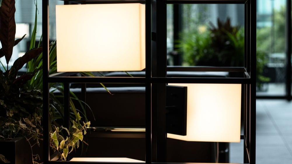 Shelf with built in lamp