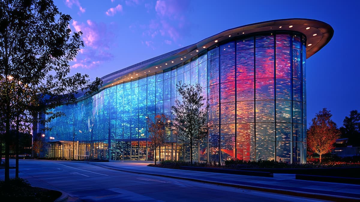 exterior of the Georgia Aquarium in Atlanta