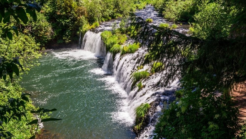 Big Butte Creek Waterfalls in Jackson County, Oregon.