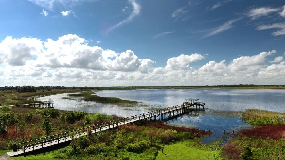 Pier leading out to Lake Tohopekaliga.