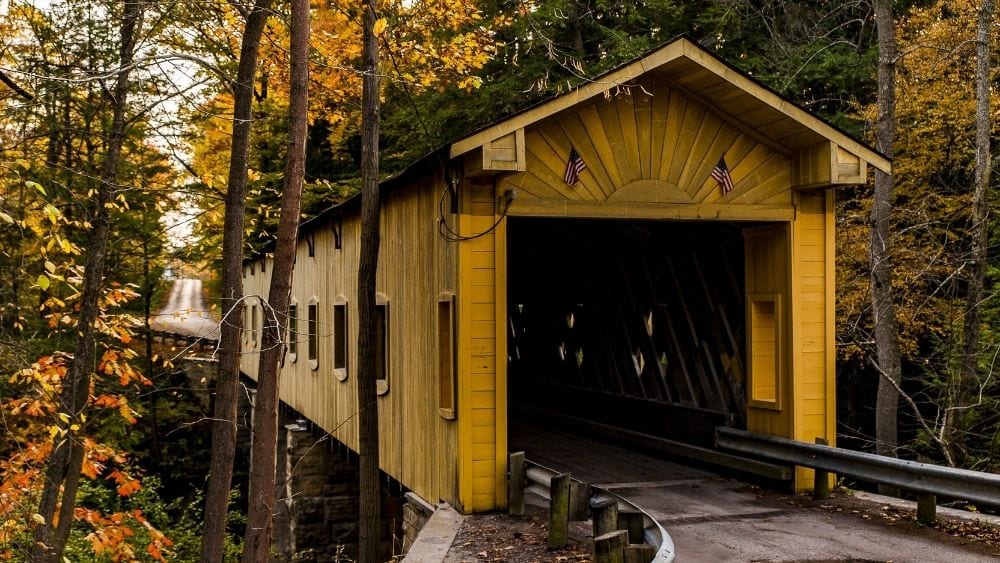 Historic bridge in Ashtabula, Ohio
