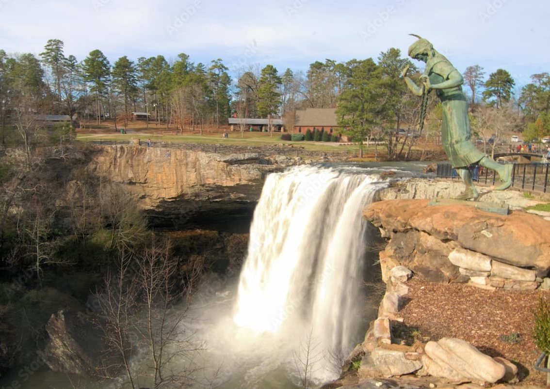 overlook from above the Noccalula Falls
