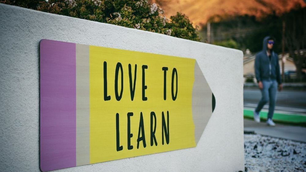 fun sign at a school