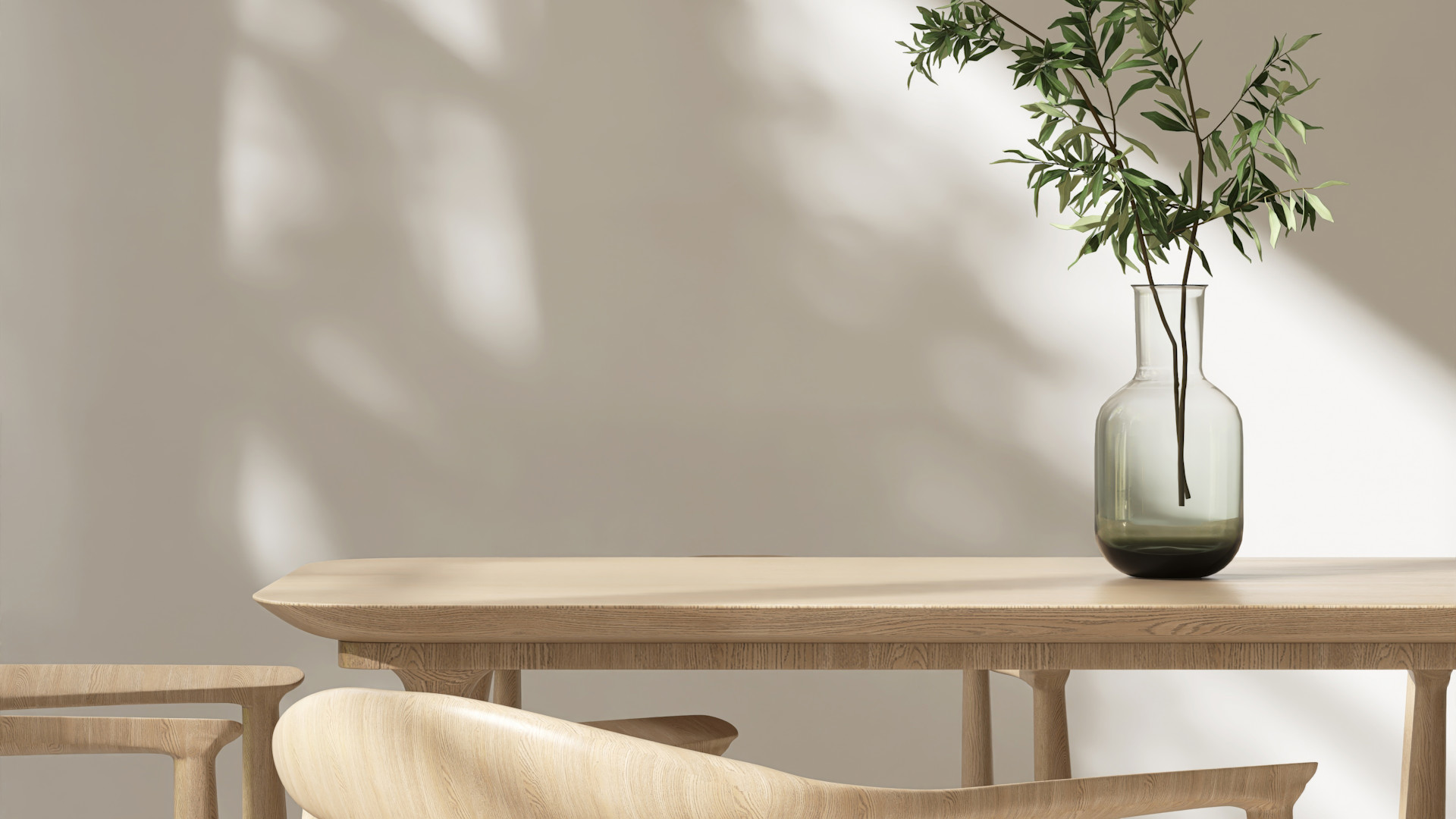 Minimalist wood table 
