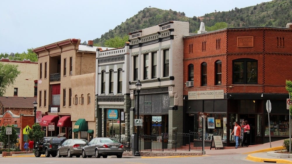 Downtown Manitou Springs in Colorado.