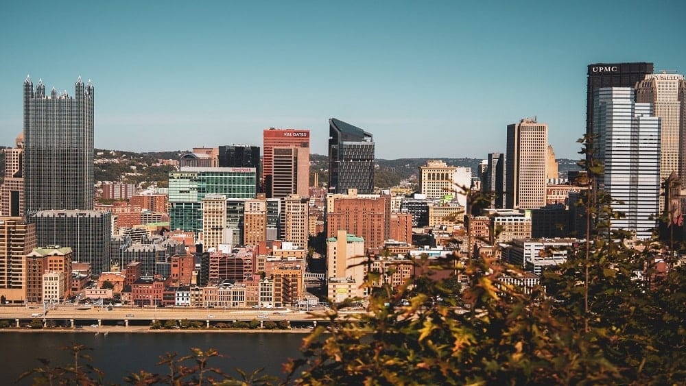 The Pittsburgh skyline.