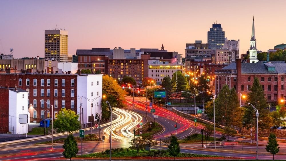 Skyline of Worcester, Massachusetts