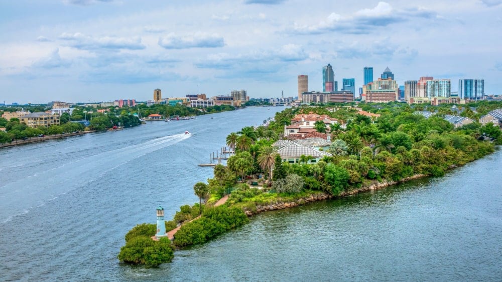 View of Tampa Bay Florida
