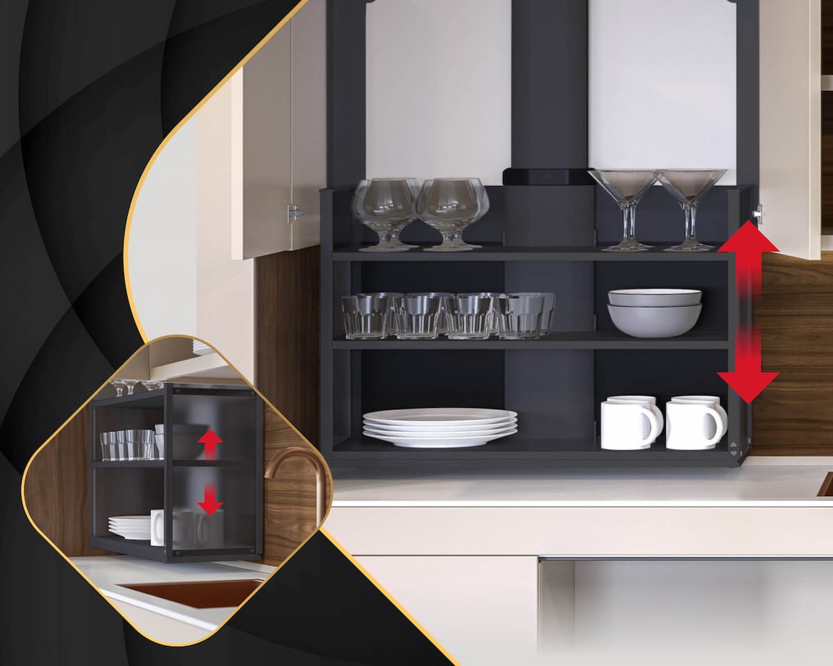 Vertical cabinet lift, by Richelieu