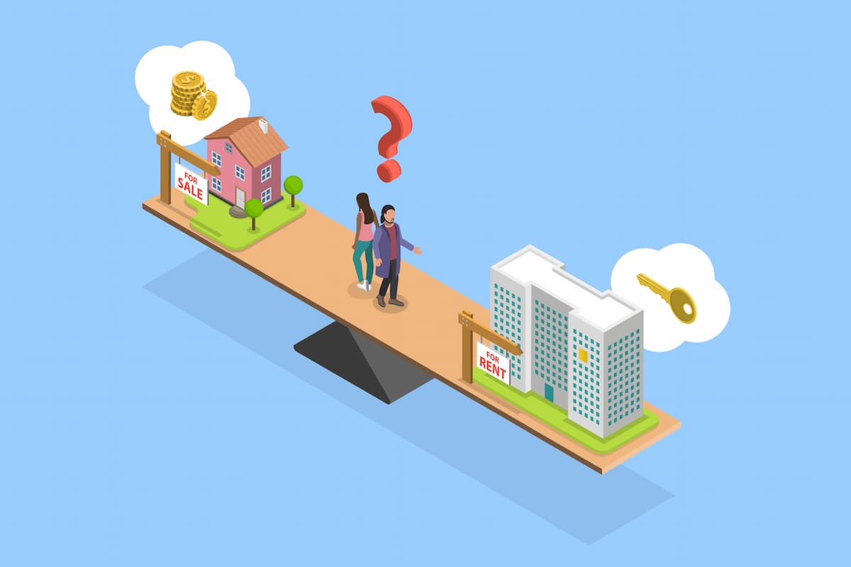 Rent versus buy on a seesaw