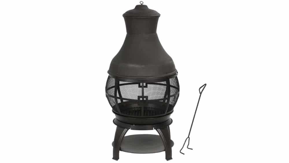 BALI OUTDOORS Outdoor Fireplace Wooden Fire Pit, Chimenea