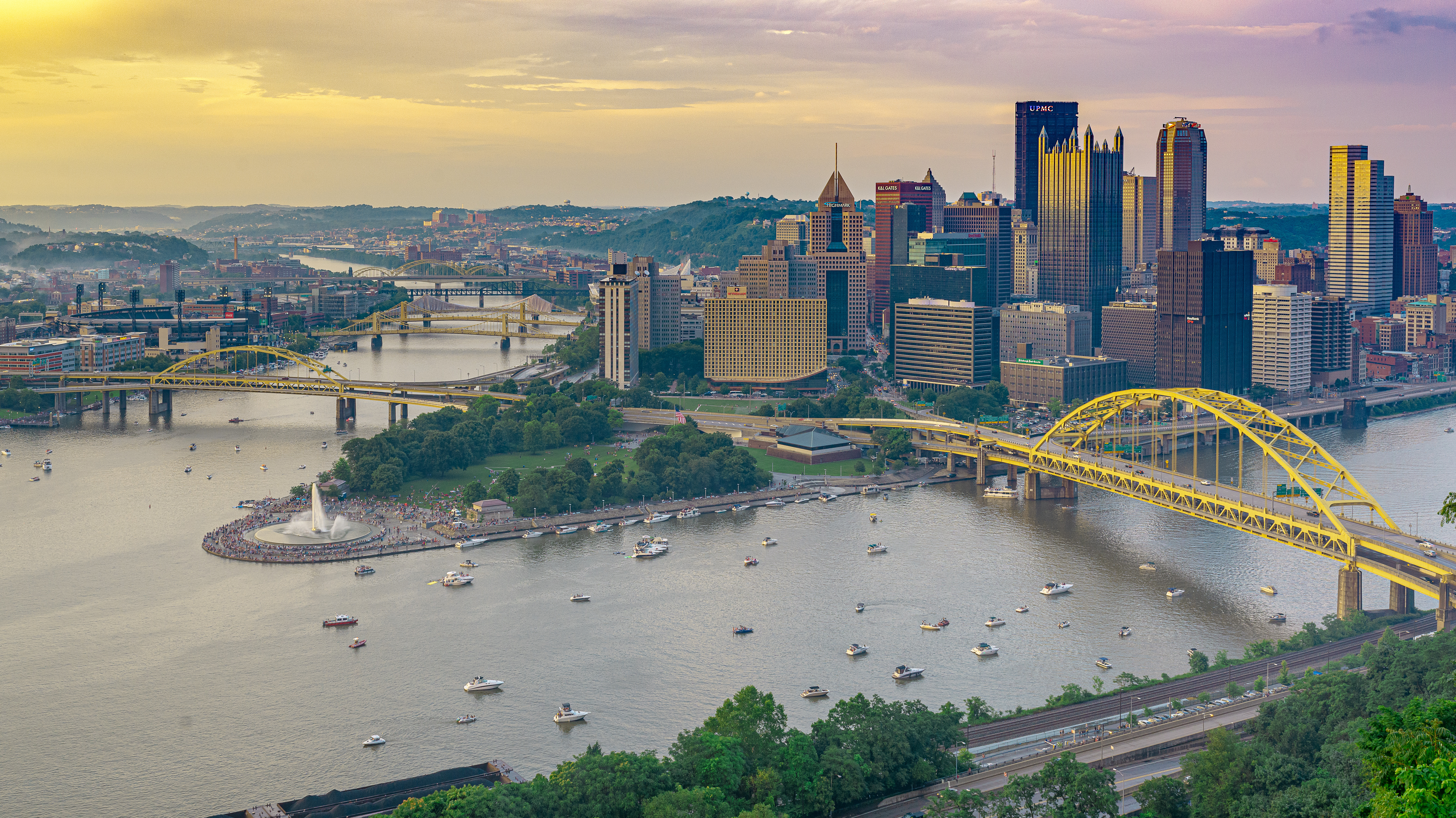 aerial view of pittsburgh 