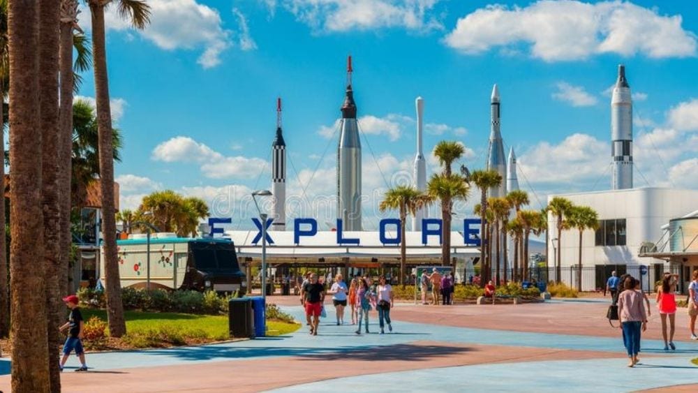 Entrance to the Kennedy Space Center.