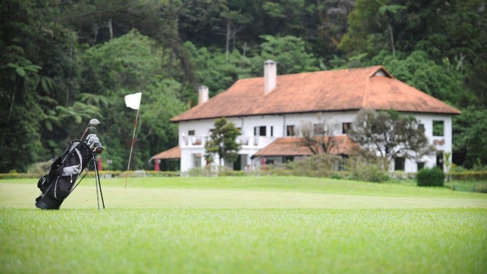 house on golf course
