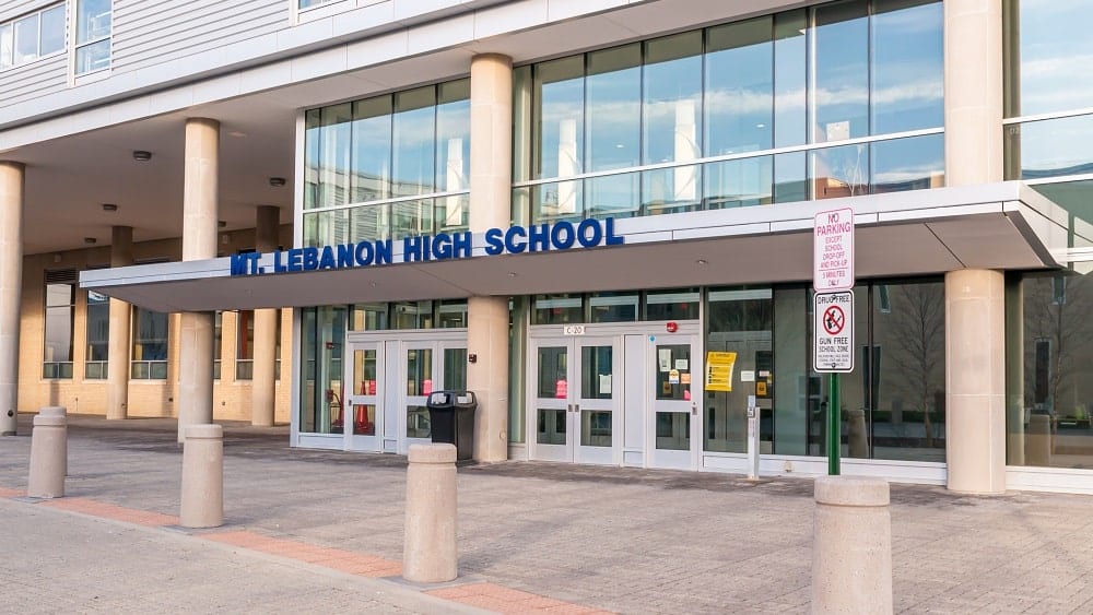 Mt. Lebanon High School in Mt. Lebanon, PA.