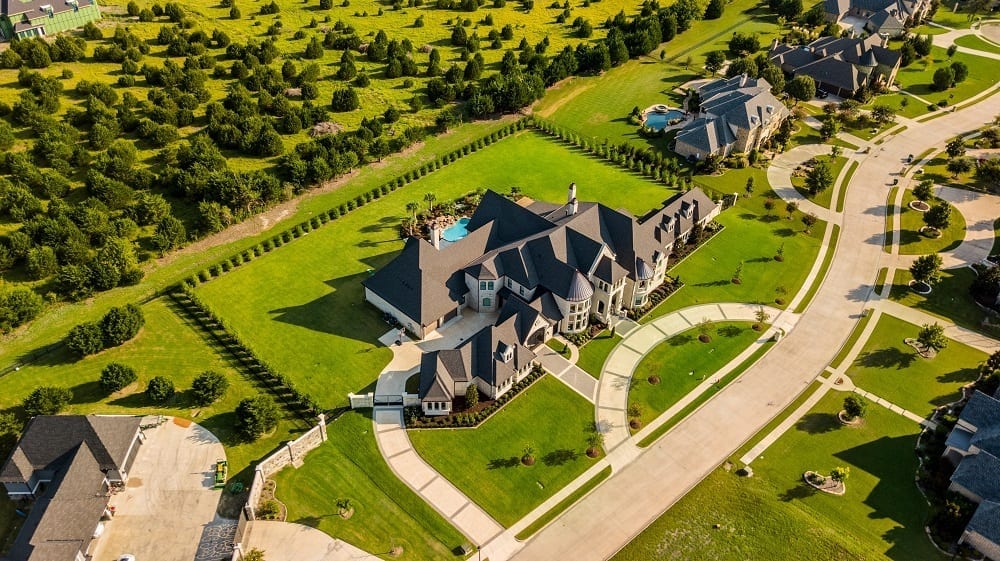 an-aerial-shot-of-a-custom-home