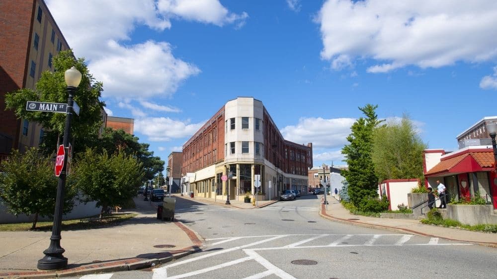 Downtown Pawtucket, Rhode Island.