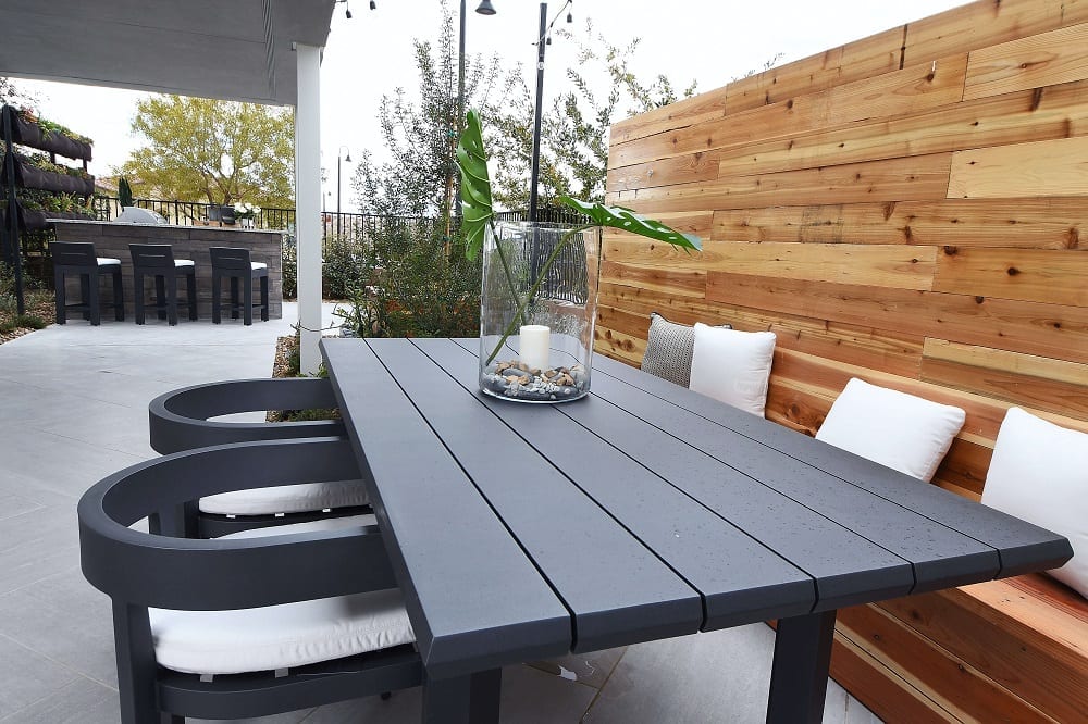 Outdoor living space of the ProjeKt Home. Photo courtesy of KB Home