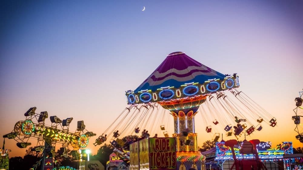 Mercer County carnival in the evening.