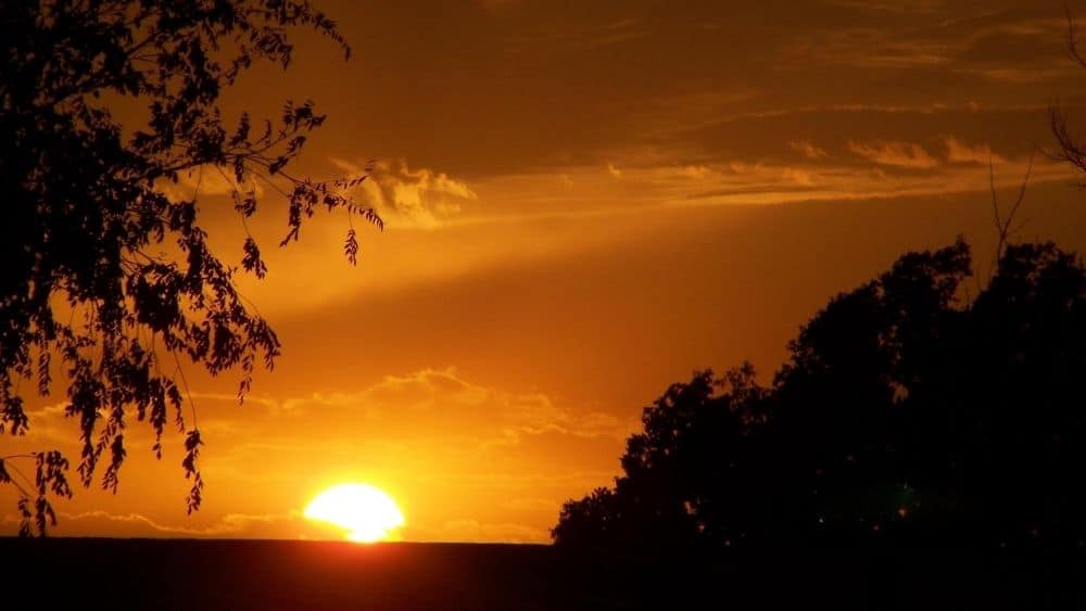 sunset in chickasha, oklahoma