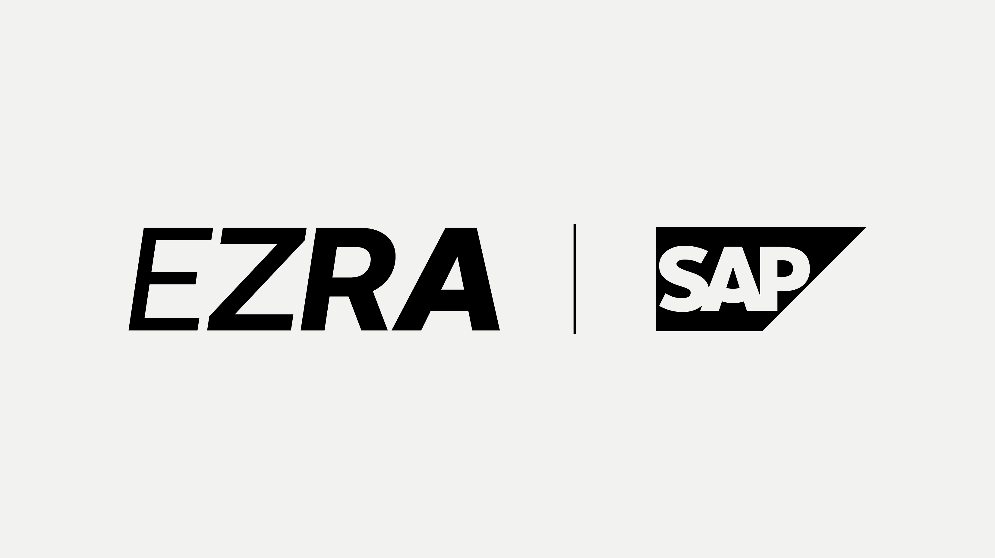 EZRA and SAP logos in black
