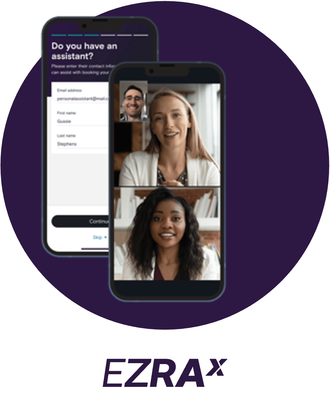 An iPhone showing the EZRAx programme