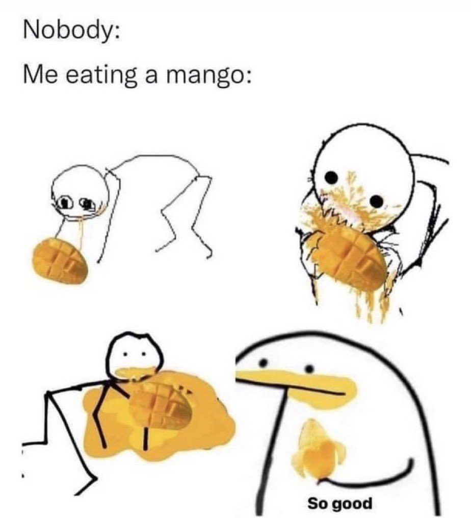 Eating a mango meme