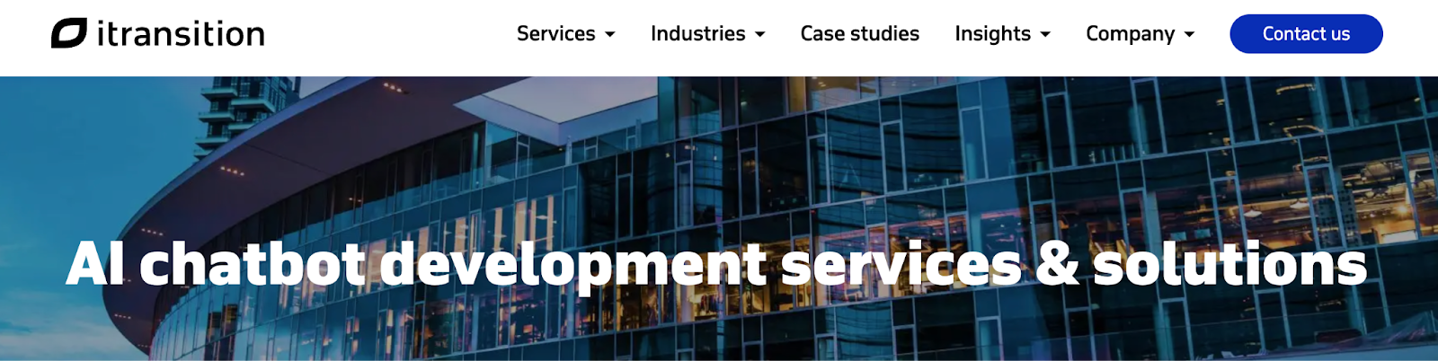 Itransition landing page