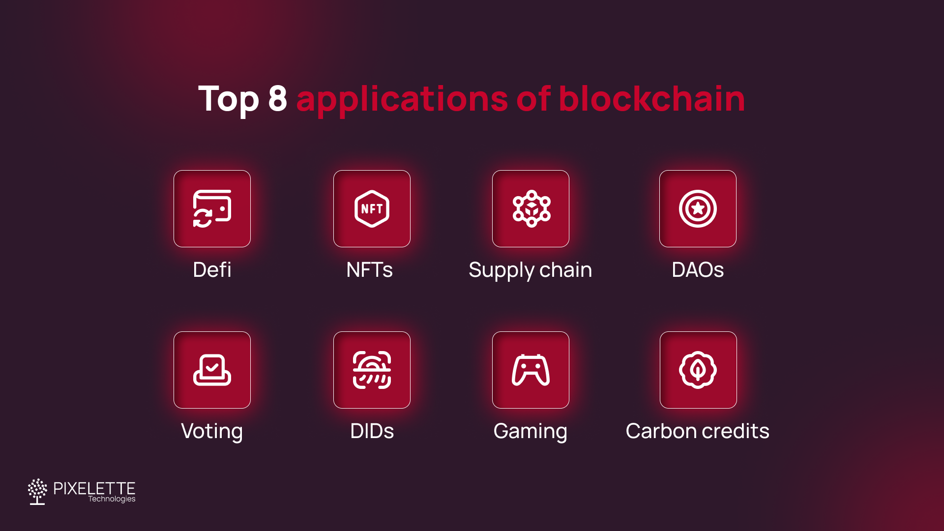 Top 8 applications of blockchain
