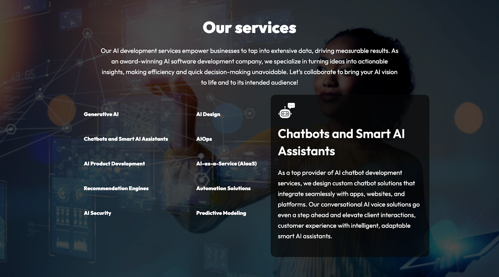 Pixelette landing page