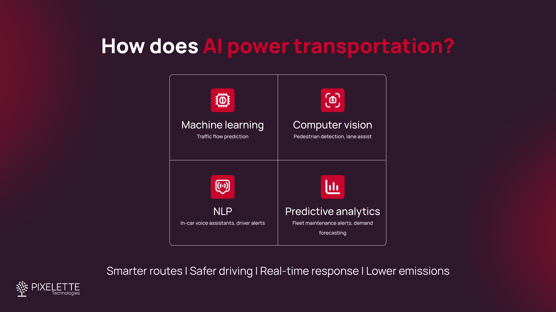 How does AI power transportation
