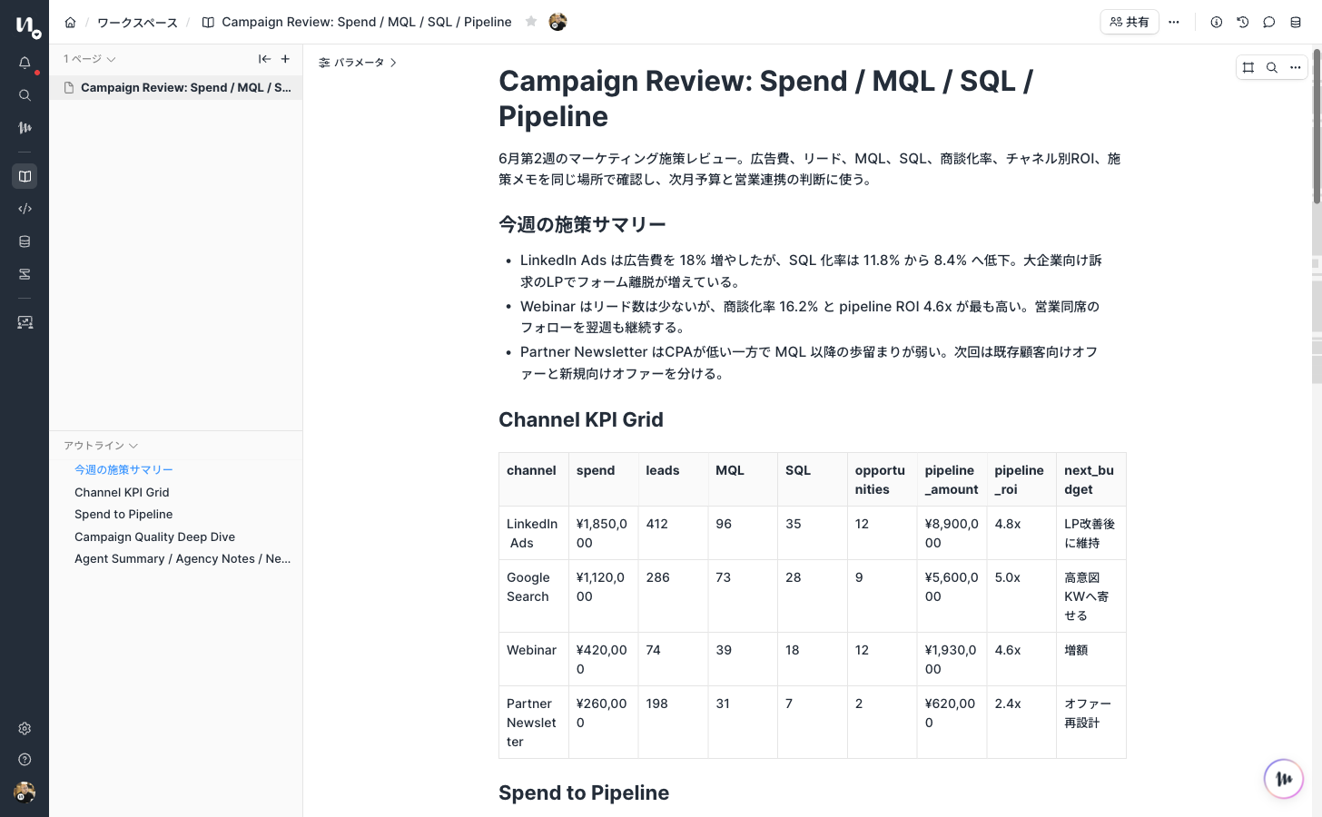Campaign Review Notebook