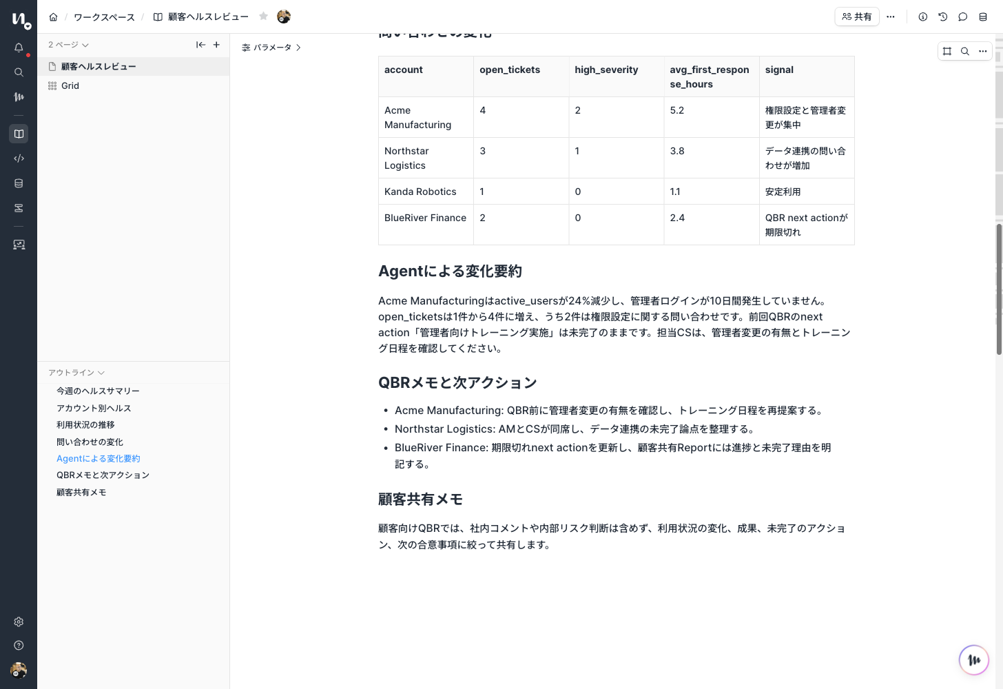 Agentによる契約更新リスク要約