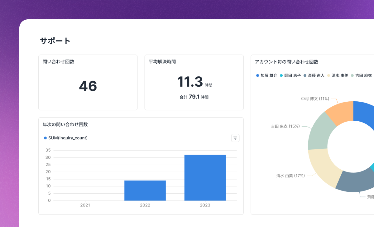 Detailed Customer Dashboard: This customer dashboard offers insights into account details, usage metrics, support inquiries, and contract information