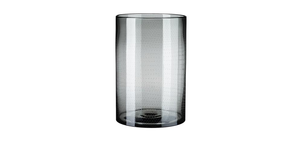 Anno Aate glass vase 17 5x17 5x27cm gray 1000