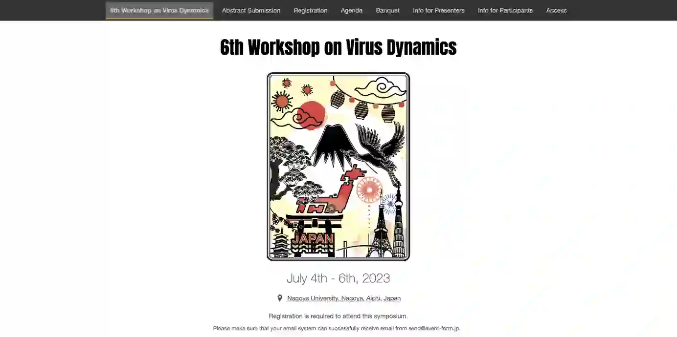 6th Workshop on Virus Dynamics
