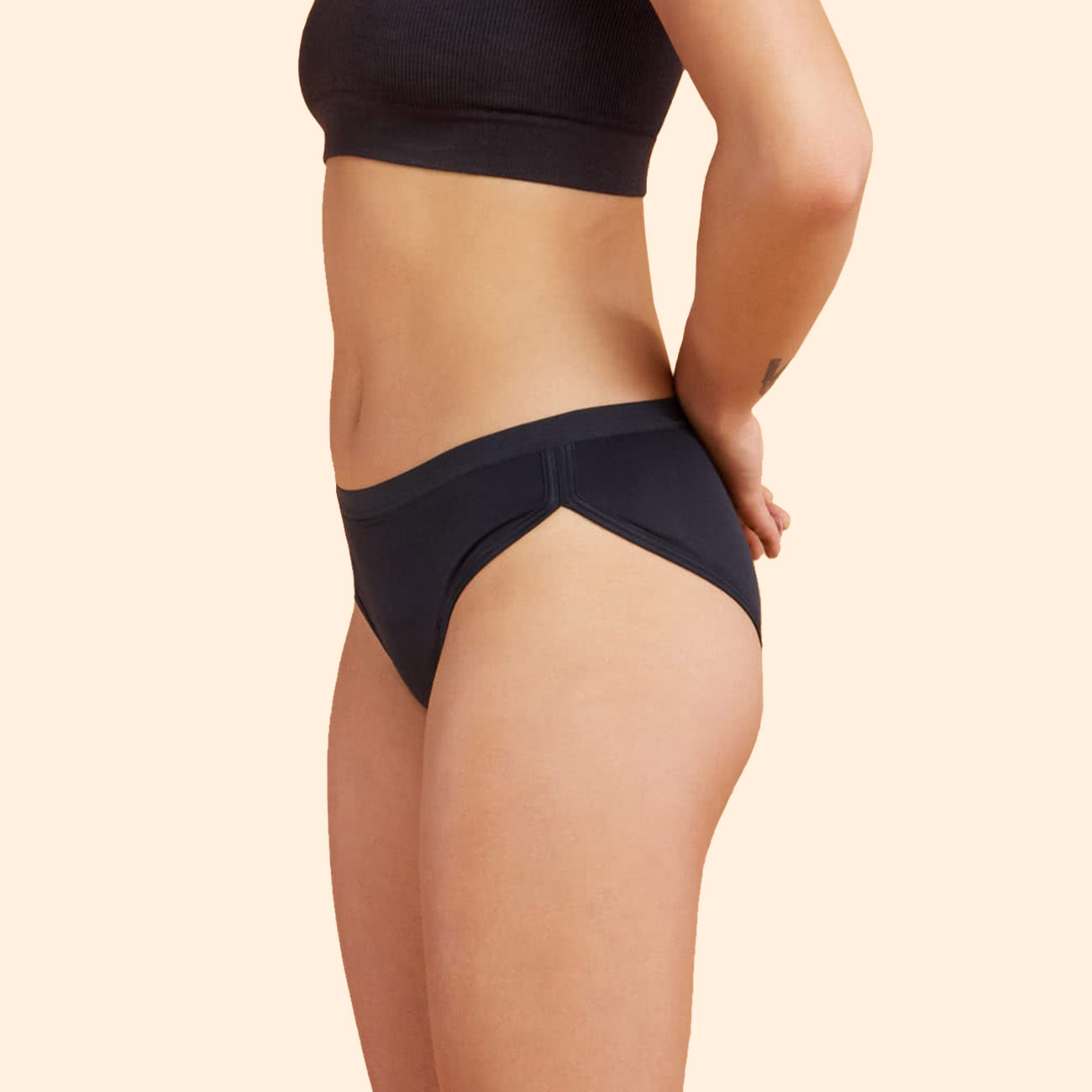 Thinx Period Proof Super Hiphugger Black - XXS