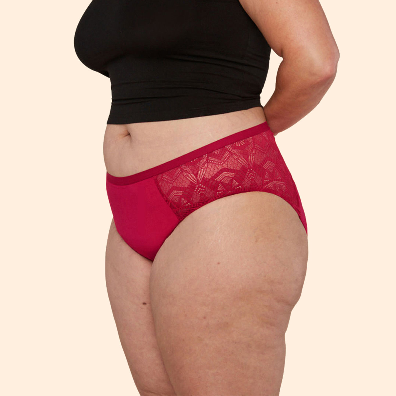 Thinx Modal-Cotton-Lace-Brief Spicy Side