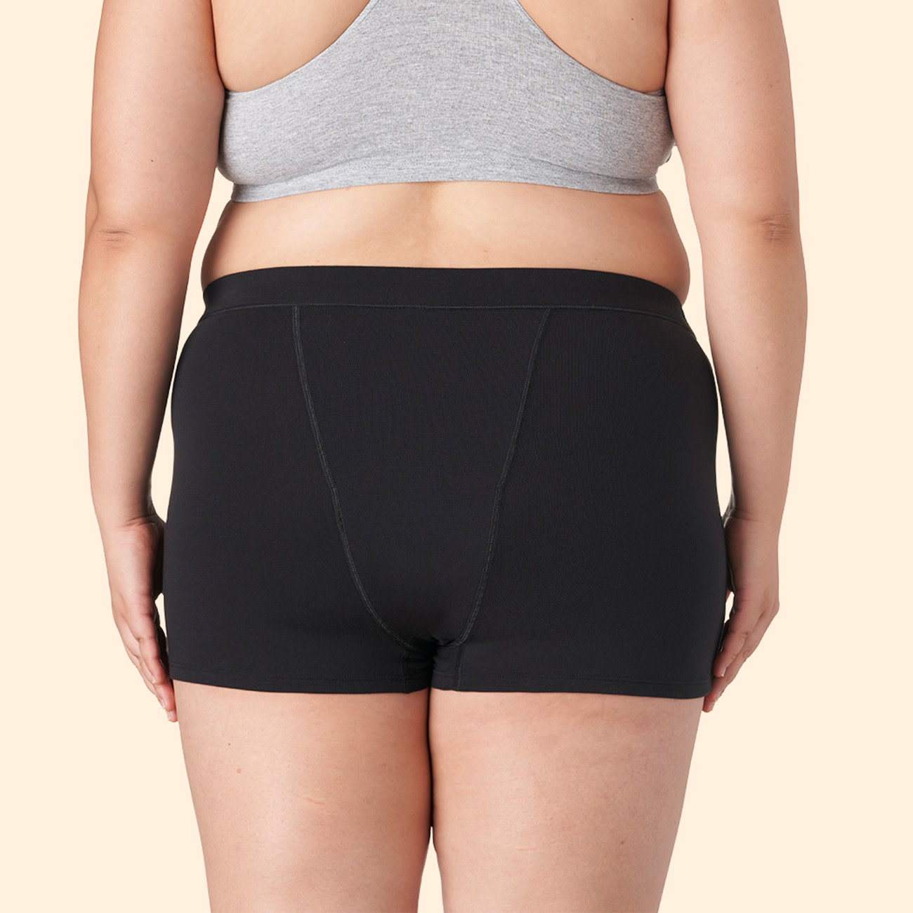 Thinx For All Women's Plus Size Moderate Absorbency Boy Shorts Period  Underwear - Black 1x : Target