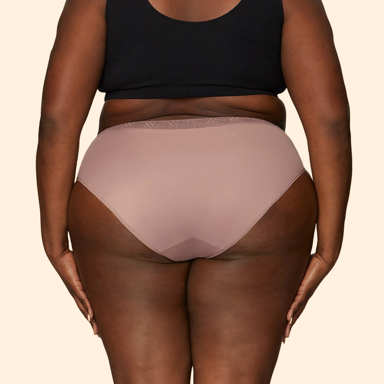 THINX Womens Hiphugger Underwear Period Panties Black Sz Medium Moderate  Defect