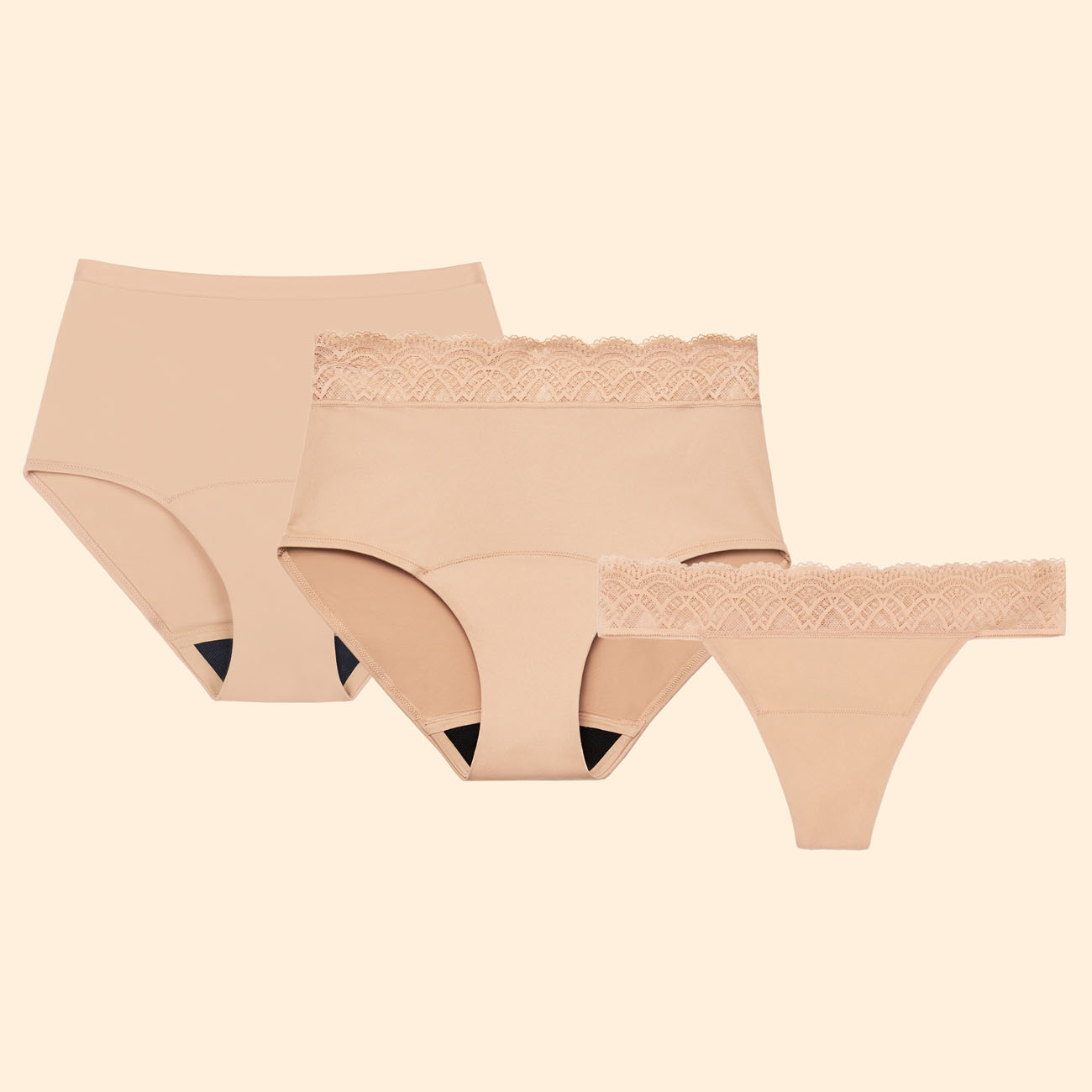 Lace High Waisted Bladder Leak Underwear