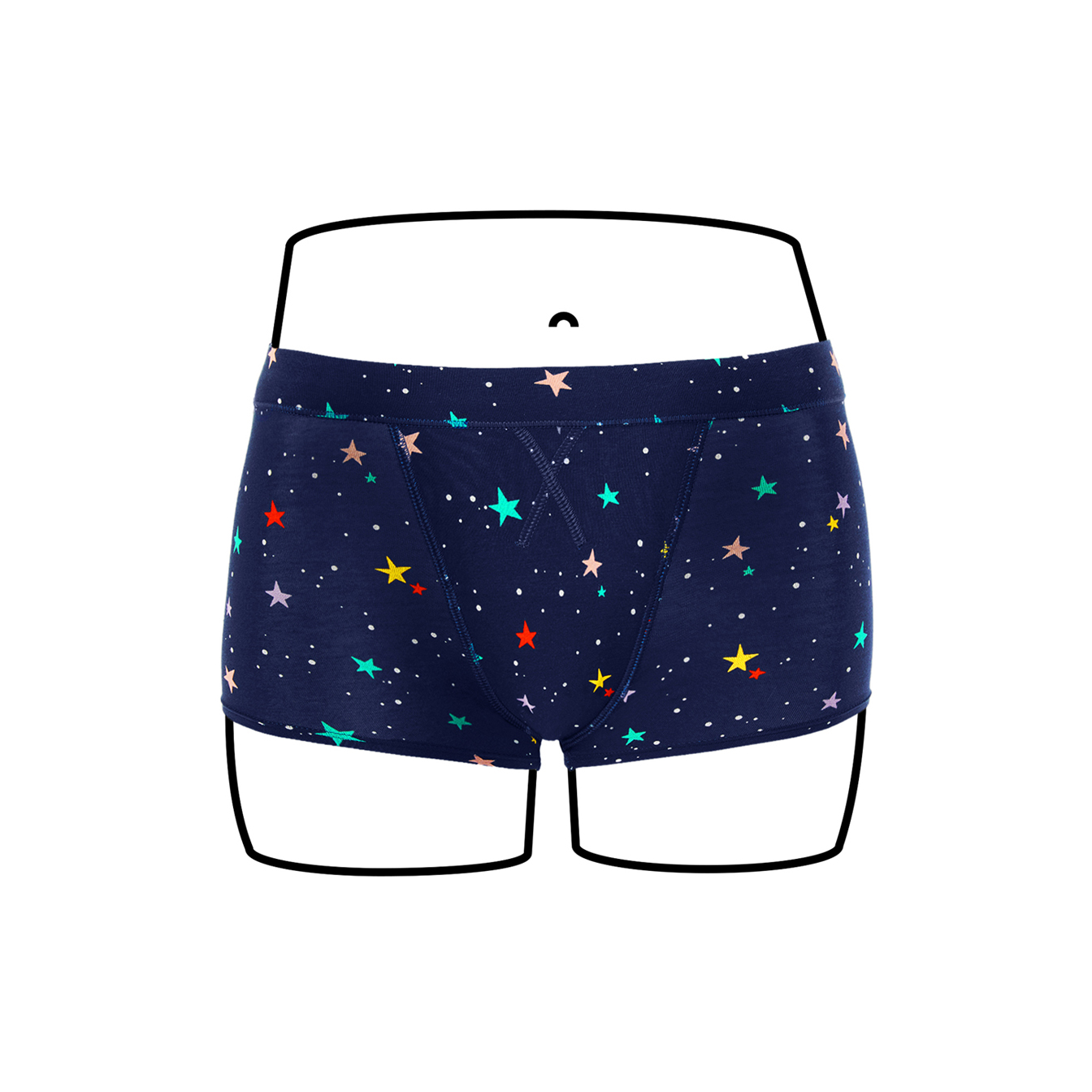 Thinx Teens - Shorty - Lucky Stars - Front