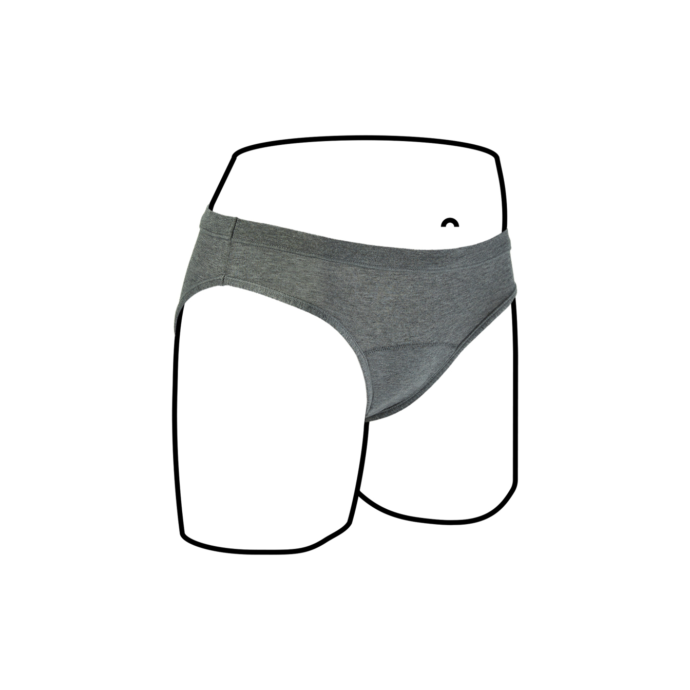 Thinx Teen's 3pc Classic Combo Briefs Period Underwear - Black/Blue/Gray  13/14