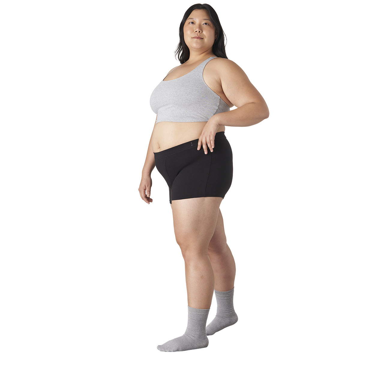Thinx For All Women's Plus Size Moderate Absorbency Boy Shorts