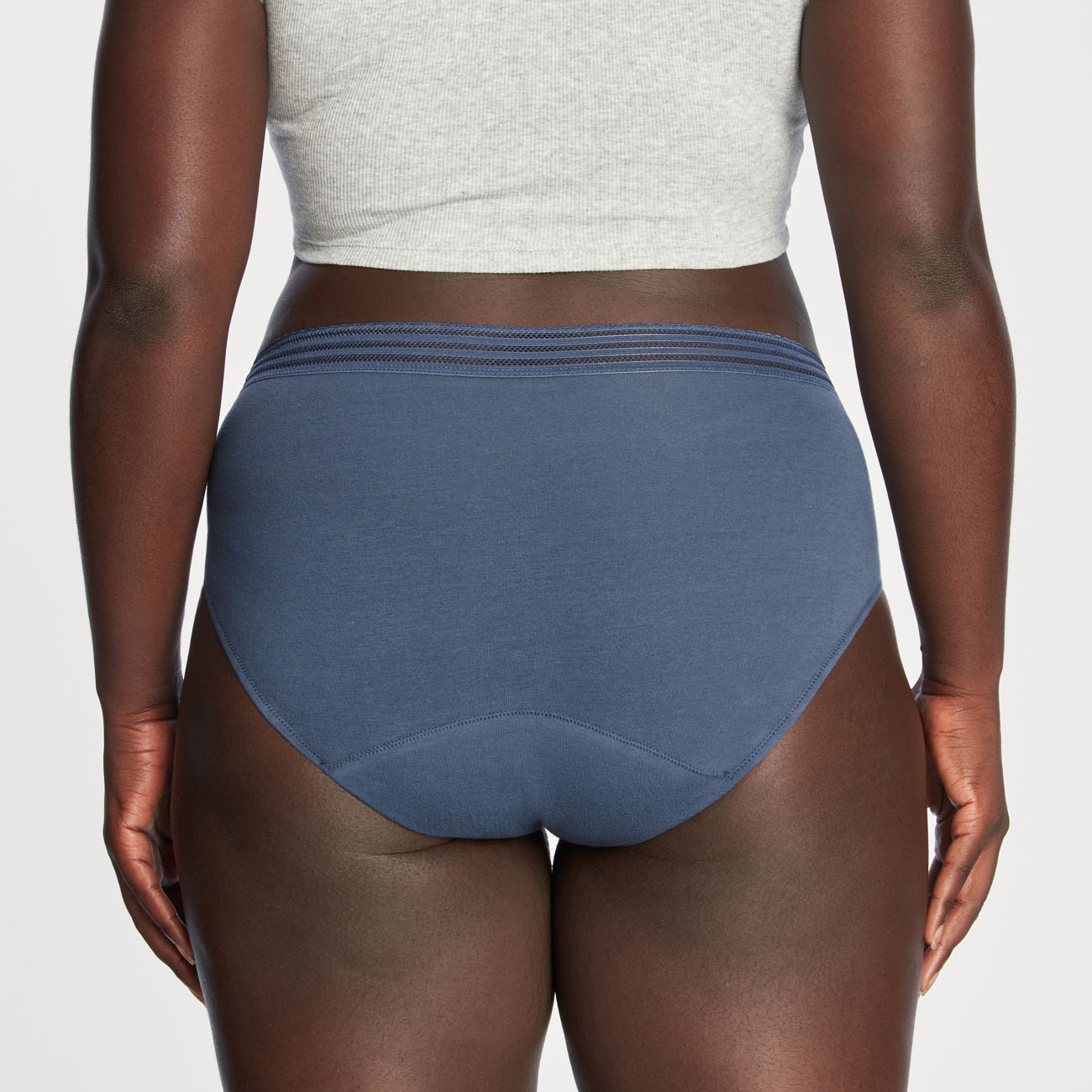 Thinx - TFA - Everyday Comfort Lace Brief - Storm - Back