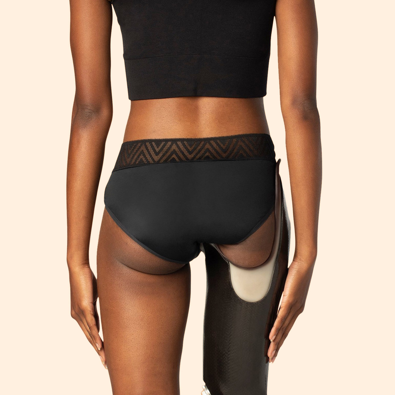 Thinx - HS Hiphugger - Black - Back