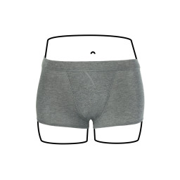 Thinx Teens - Shorty - Heather Grey - Front
